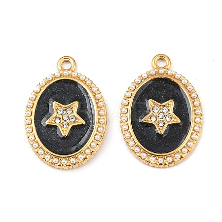 304 Stainless Steel Enamel Pendants STAS-C158-01G-04-1