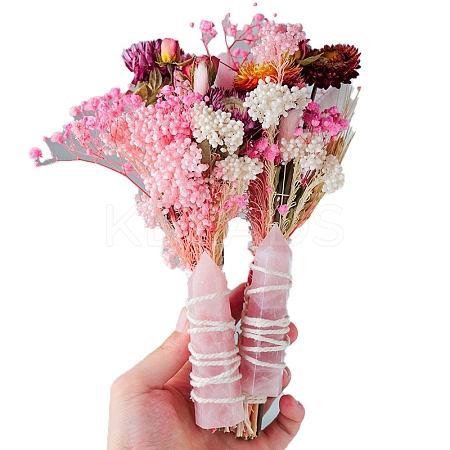 Natural Rose Quartz Artifical Bouquets PW-WG28914-05-1