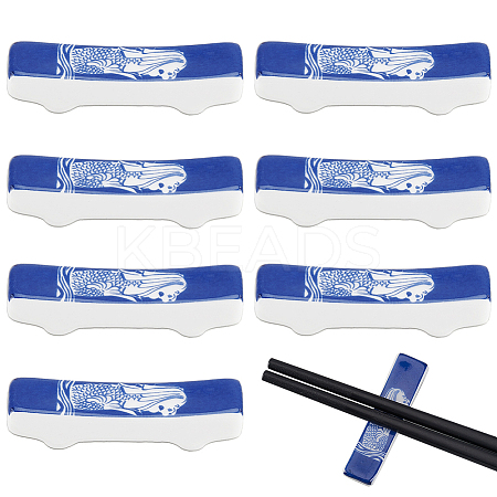 Porcelain Chopsticks Rest Dinner Spoon Stand Knife Fork Holder DIY-WH0270-064-1