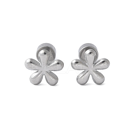 304 Stainless Steel Stud Earrings for Women LS-EJEW-E603-05G-P-1