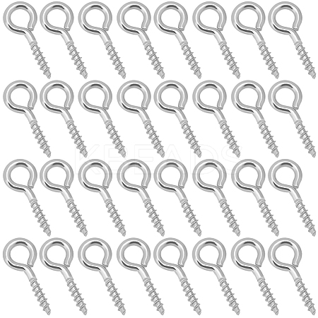 600Pcs 304 Stainless Steel Screw Eye Pin Peg Bails STAS-BBC0005-11-1