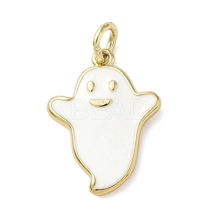 Halloween Theme Brass Enamel Pendants KK-L248-01G-06-1