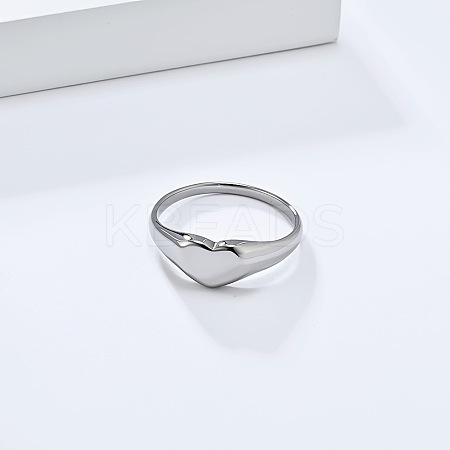Heart 304 Stainless Steel Finger Rings for Women FS-WGDCCF4-14-1