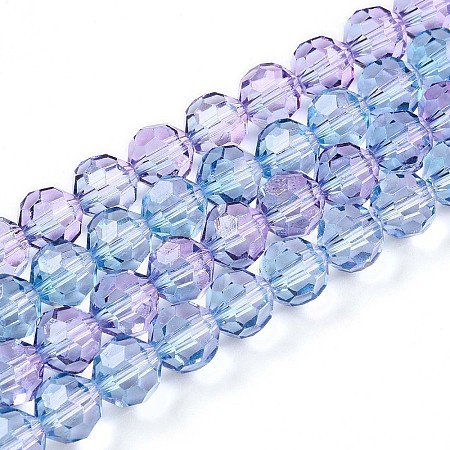 Baking Paint Transparent Glass Beads X1-DGLA-A035-T8mm-A06-1
