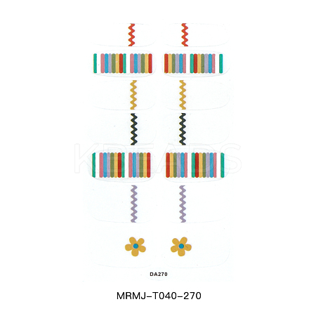 Stripe Full Cover Nail Wraps Stickers MRMJ-T040-270-1