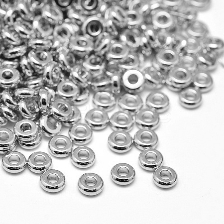 Brass Flat Round Spacer Beads KK-M085-A-12P-NR-1