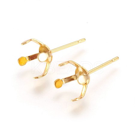 304 Stainless Steel Stud Earring Findings STAS-L219-03D-G-1
