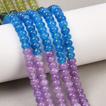 Dyed Natural White Jade Beads Strands G-Z135-C02-1