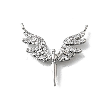 Brass Micro Pave Cubic Zirconia Pendants KK-Z102-14P-1