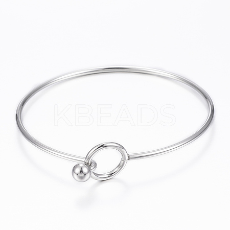 304 Stainless Steel Bangle X-BJEW-H530-01P-1
