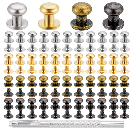 64 Sets 4 Colors Brass Cabinet Drawer Pull Handles KK-PH0011-89B-1