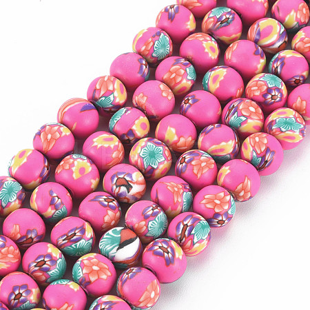 Handmade Polymer Clay Beads Strands CLAY-N008-055-09-1