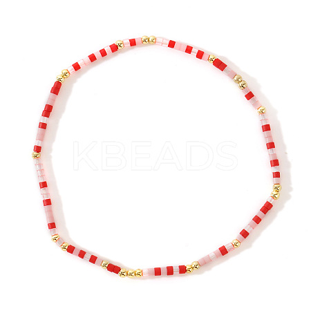 Minimalist Plastic & Brass Beads Stretch Bracelets for Women MY0437-2-1