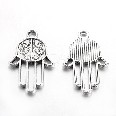 Tibetan Style Alloy Pendants TIBEP-23356-AS-NR-1