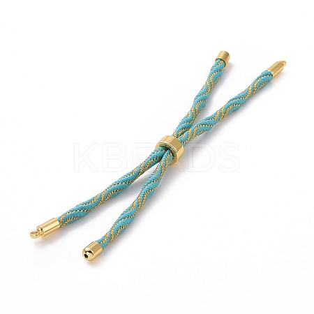 Nylon Cord Silder Bracelets MAK-C003-03G-08-1