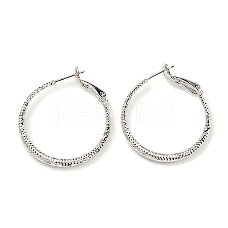 Twisted Big Ring Huggie Hoop Earrings for Girl Women KK-C224-05P-01-1