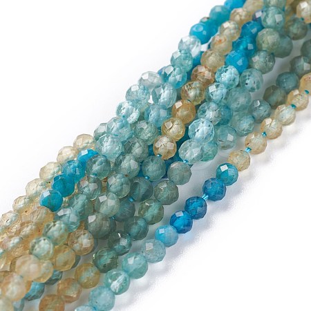 Natural Blue Yellow Green Apatite Beads Strands G-A026-A11-3mm-1