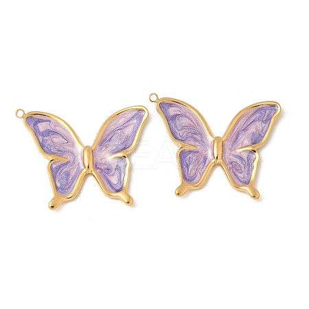 304 Stainless Steel Enamel Pendants STAS-V015-61A-G-1