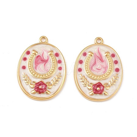 304 Stainless Steel Enamel Pendants STAS-C158-04G-01-1
