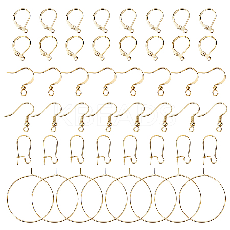 Brass Hoop Earring Findings KK-HS0002-07-1