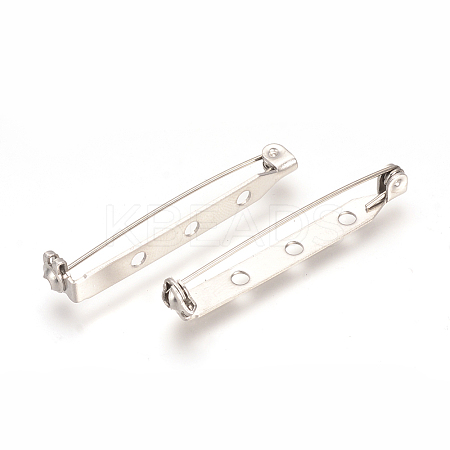 Tarnish Resistant 304 Stainless Steel Pin Brooch Back Bar Findings LS-X-STAS-Q184-04-1
