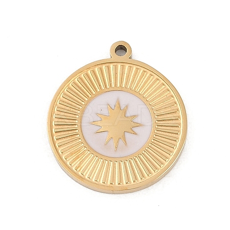 304 Stainless Steel Enamel Pendants STAS-I325-055G-01-1