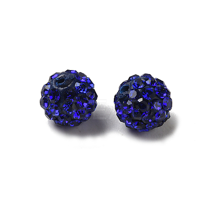 Grade A Rhinestone Pave Disco Ball Beads RB-Q101-9-1