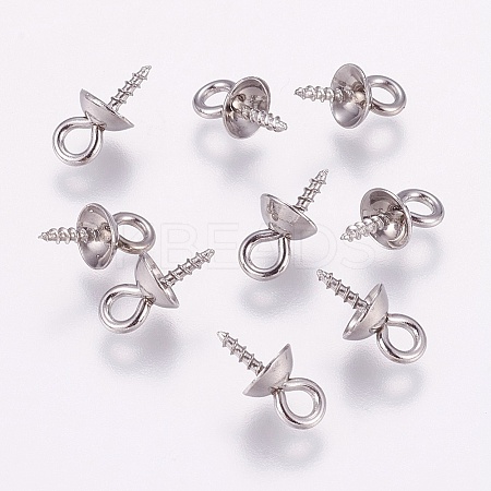 Tarnish Resistant 201 Stainless Steel Peg Bails Pendants STAS-E144-084B-1