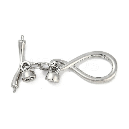 Brass Toggle Clasps KK-K391-11P-1