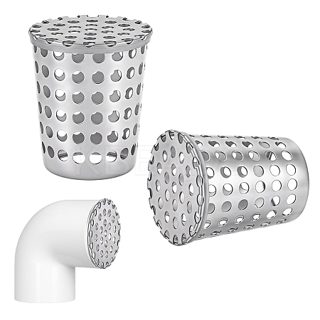 304 Stainless Steel Anti Rats Drain Outlet Filter LS-STAS-WH0051-025C-P-1