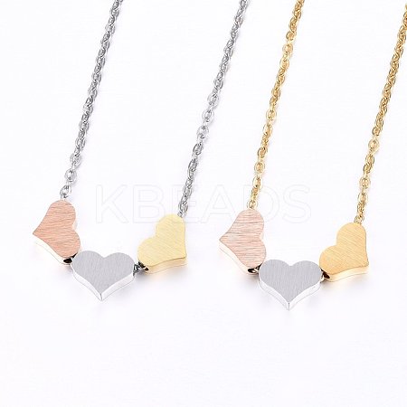 304 Stainless Steel Pendant Necklaces NJEW-H497-08-1