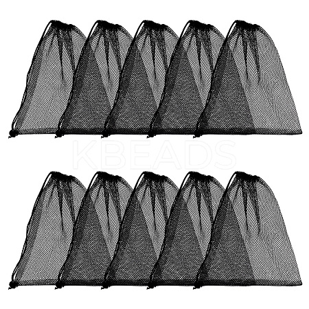 Polyester Mesh Drawstring Storage Bags LS-ABAG-WH0044-49C-1