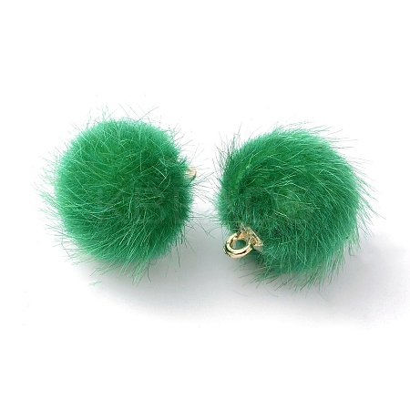 Faux Mink Fur Covered Pendants DIY-WH0401-92C-1