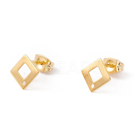201 Stainless Steel Stud Earring Findings with Hole LS-X-EJEW-A071-27G-1