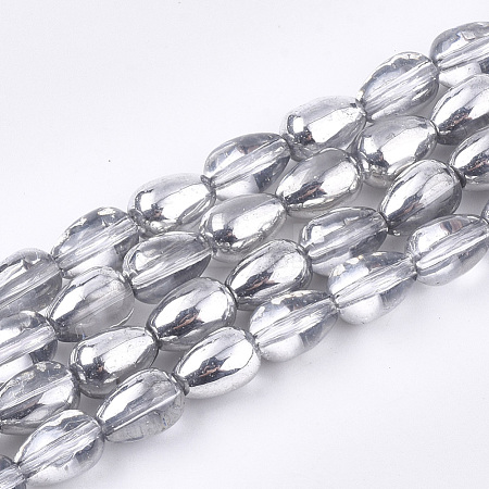 Electroplate Glass Beads Strands X-EGLA-T013-01N-1