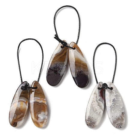 2Pcs Natural Mexican Agate Pendants G-B105-01C-1
