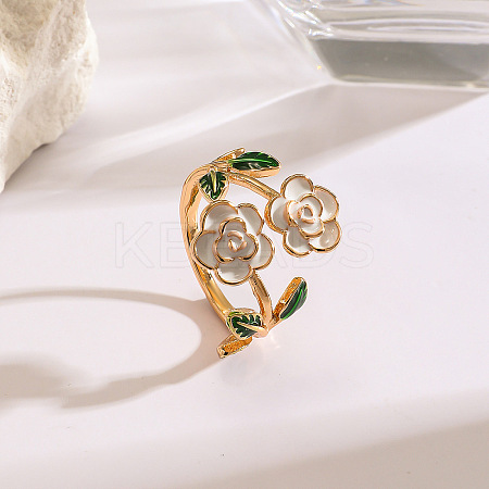 Alloy Enamel Cuff Open Rings WGDC10F-03-1