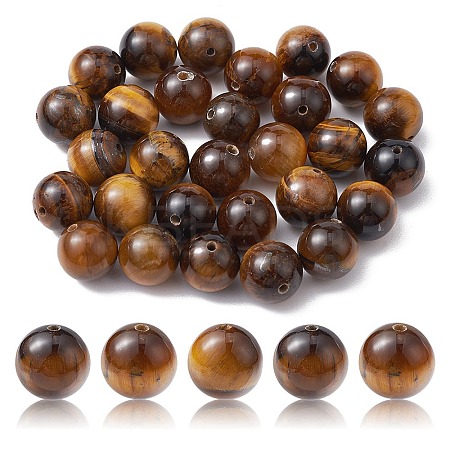 Natural Tiger Eye Beads Strands G-YW0001-56C-1