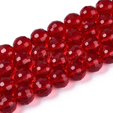 Transparent Glass Bead Strands GLAA-R095-10mm-38-1