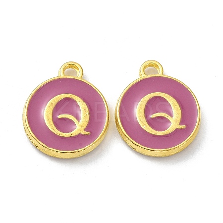 Golden Plated Alloy Enamel Charms ENAM-XCP0001-13Q-1