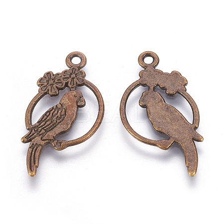 Alloy Tropical Parrot Pendants X-EA10187Y-AB-1