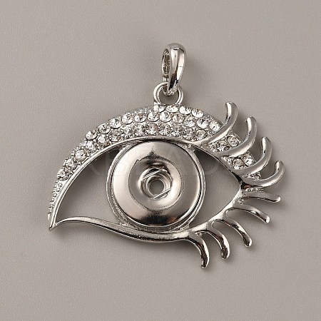 Alloy Rhinestone Hang Snap Base Big Pendants FIND-WH0111-238-1