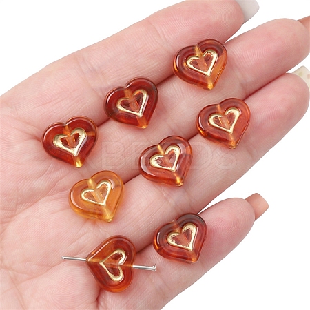 Imitation Amber Transparent Acrylic Beads X-MACR-D071-02D-1