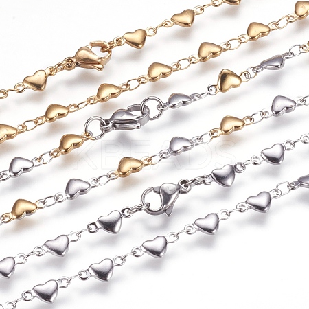 304 Stainless Steel Chain Necklaces STAS-P164-21-1