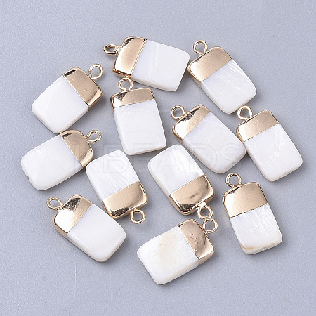 Electroplate Freshwater Shell Pendants X1-SHEL-S276-62A-1