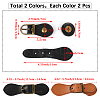 4Pcs 2 Colors Leather Toggle Buckle FIND-CL0002-20-2
