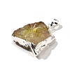 Raw Rough Natural Dyed Quartz Crystal Pendants G-G895-05S-04-2