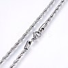 Non-Tarnish 304 Stainless Steel Rope Chain Necklaces NJEW-F226-03P-06-2