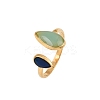 304 Stainless Steel Resin Open Cuff Rings for Women LS-RJEW-K303-10G-2