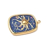 304 Stainless Steel Epoxy Resin with Natural Shell and Sequins Inside Pendants STAS-L026-17G-O04-2
